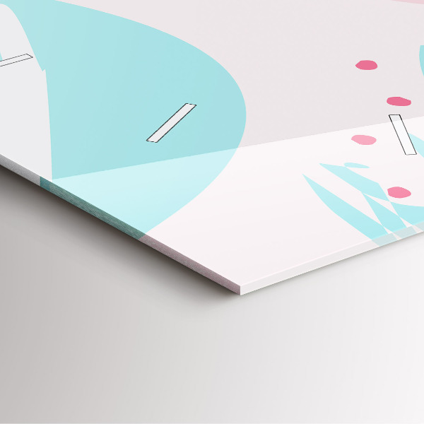 Kwadratowy zegar Pastelowa abstrakcja