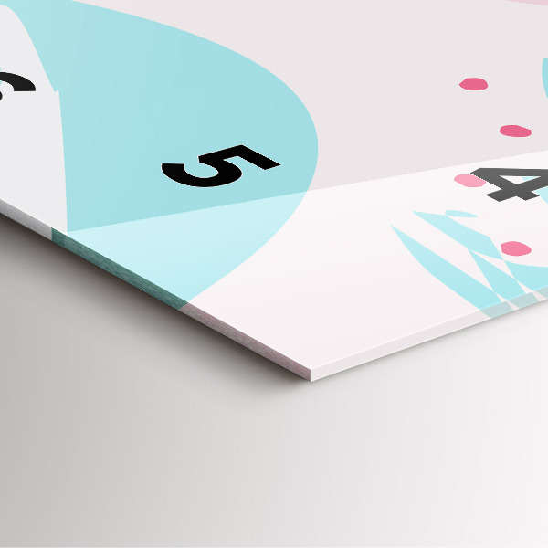 Kwadratowy zegar Pastelowa abstrakcja