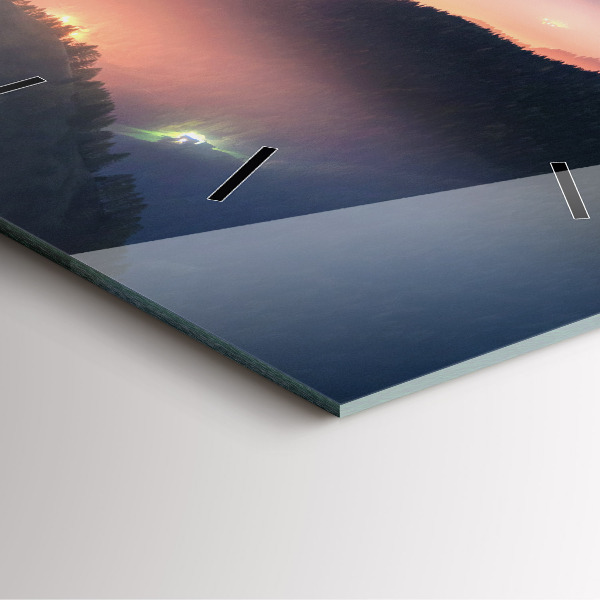 Kwadratowy zegar Krajobraz szczytów gór