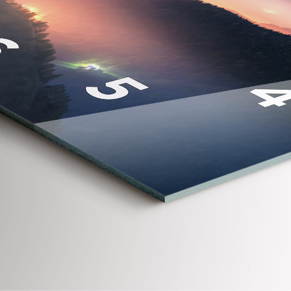 Kwadratowy zegar Krajobraz szczytów gór