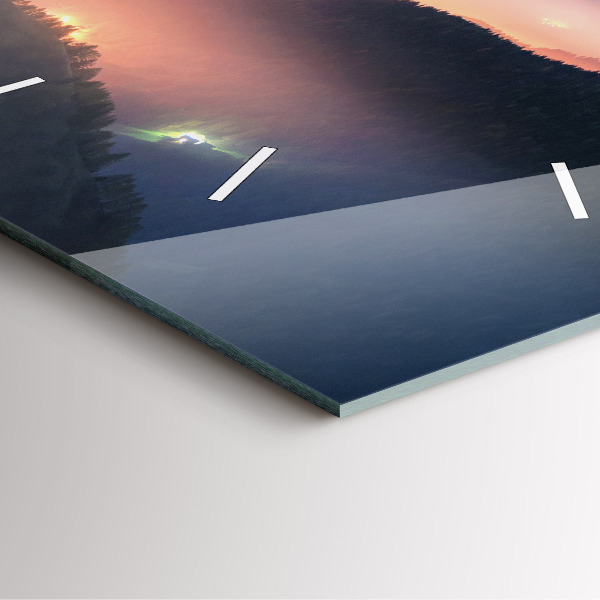 Kwadratowy zegar Krajobraz szczytów gór