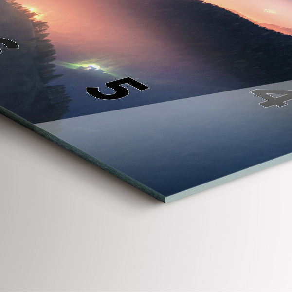 Kwadratowy zegar Krajobraz szczytów gór