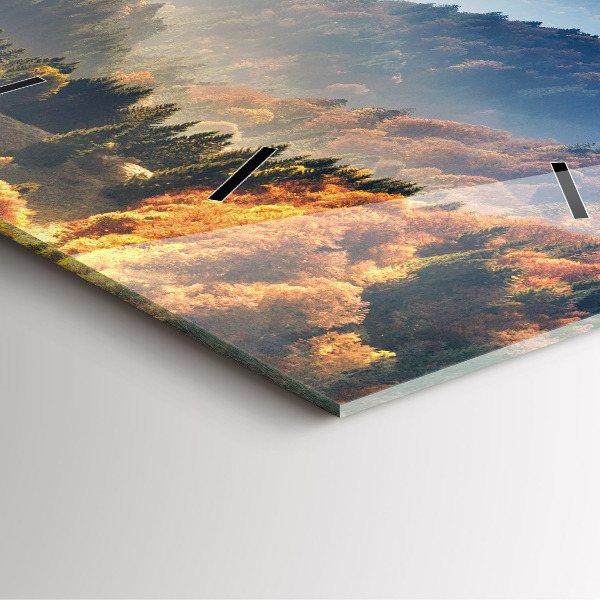 Kwadratowy zegar Krajobraz górski