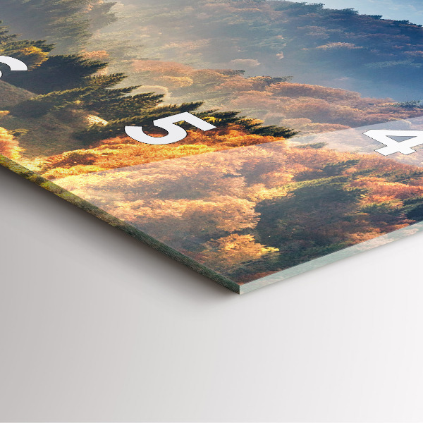 Kwadratowy zegar Krajobraz górski