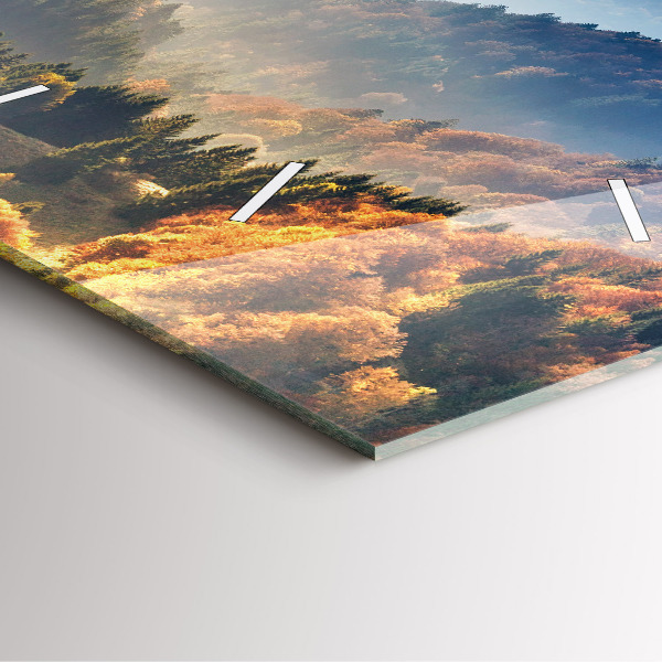 Kwadratowy zegar Krajobraz górski