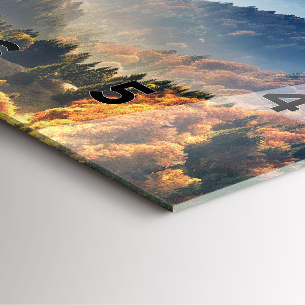 Kwadratowy zegar Krajobraz górski