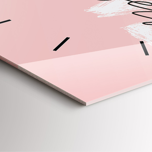 Kwadratowy zegar Napis Love yourself