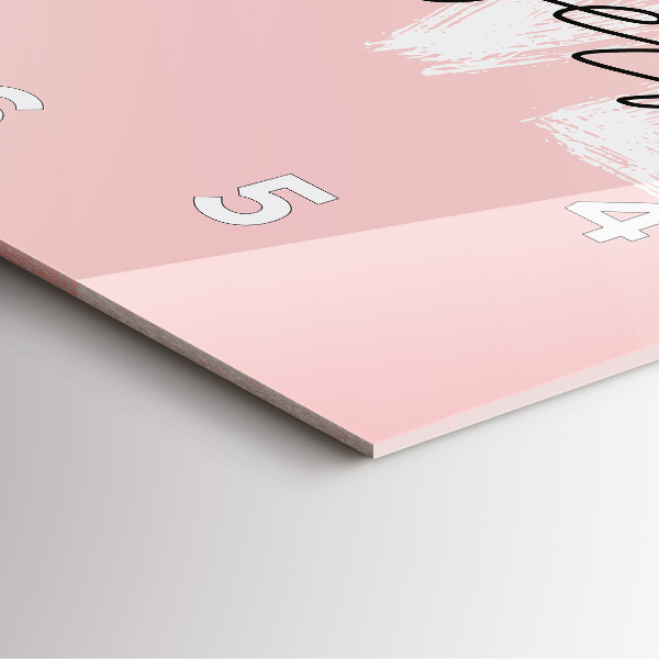 Kwadratowy zegar Napis Love yourself