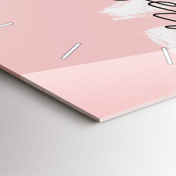 Kwadratowy zegar Napis Love yourself