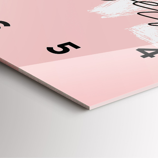 Kwadratowy zegar Napis Love yourself