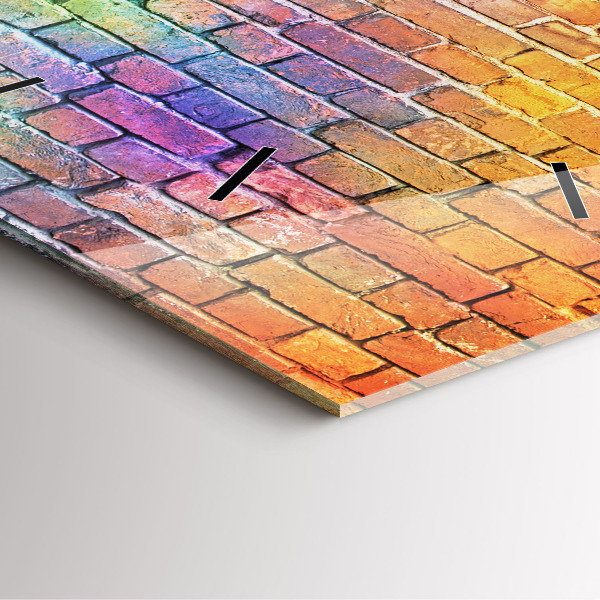 Kwadratowy zegar Pomalowana ściana