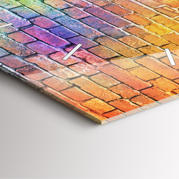 Kwadratowy zegar Pomalowana ściana