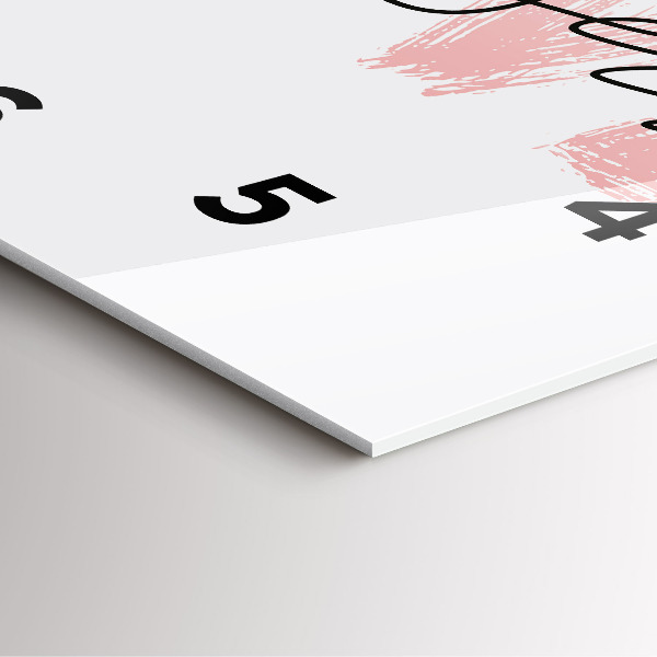 Kwadratowy zegar Napis Love yourself