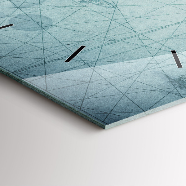 Kwadratowy zegar Vintage mapa