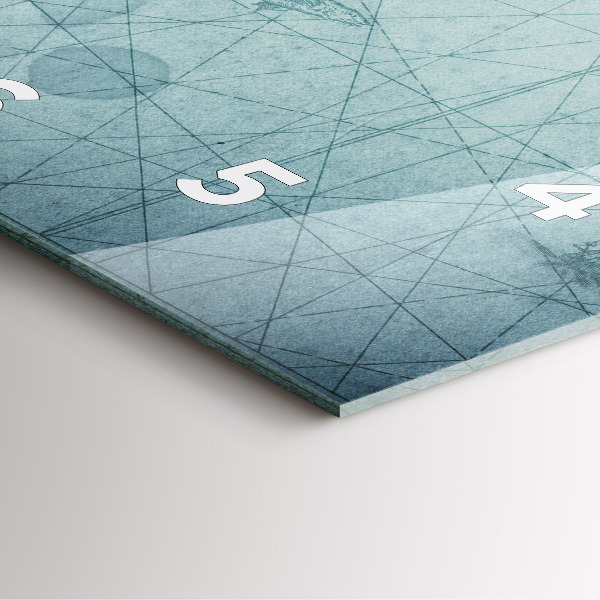 Kwadratowy zegar Vintage mapa