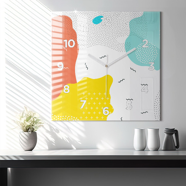 Kwadratowy zegar Abstrakcja POP