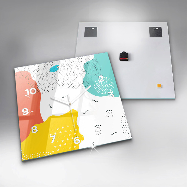 Kwadratowy zegar Abstrakcja POP