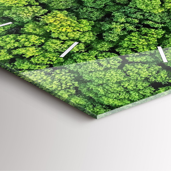 Kwadratowy zegar Las z góry