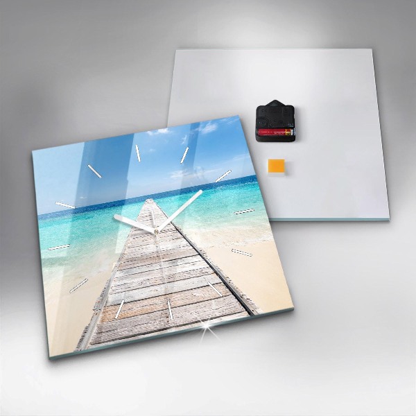 Kwadratowy zegar Tropikalna wyspa