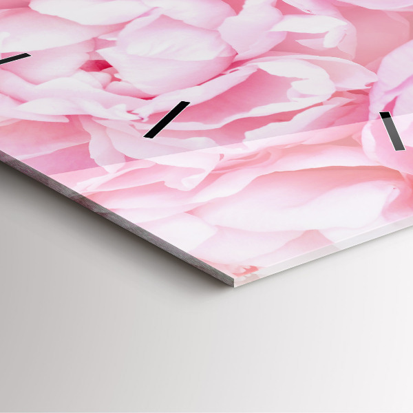 Kwadratowy zegar Kwitnące kwiaty