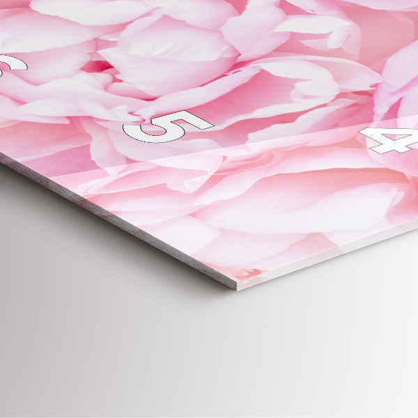 Kwadratowy zegar Kwitnące kwiaty