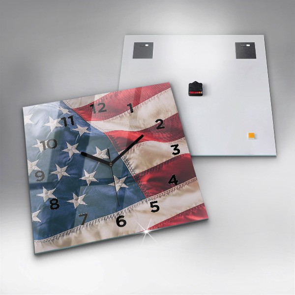 Kwadratowy zegar Amerykańska flaga
