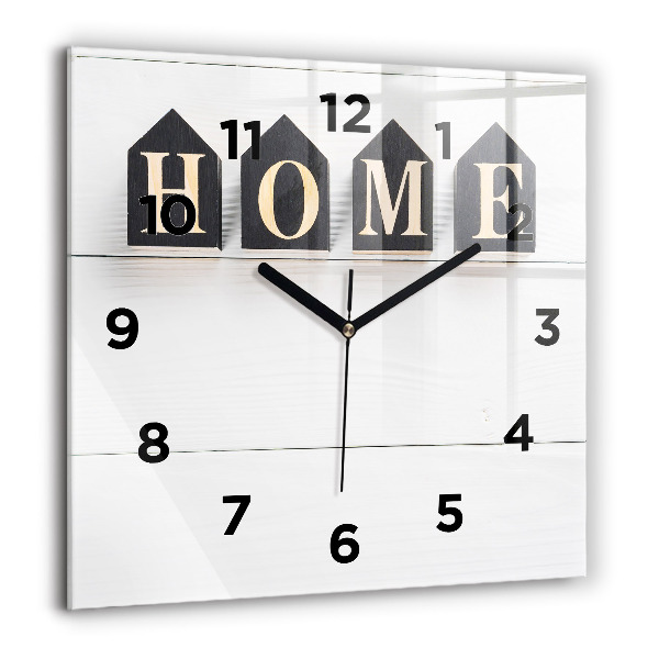 Kwadratowy zegar Napis dom