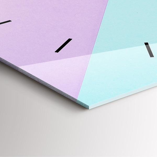 Kwadratowy zegar Pastelowy wzór