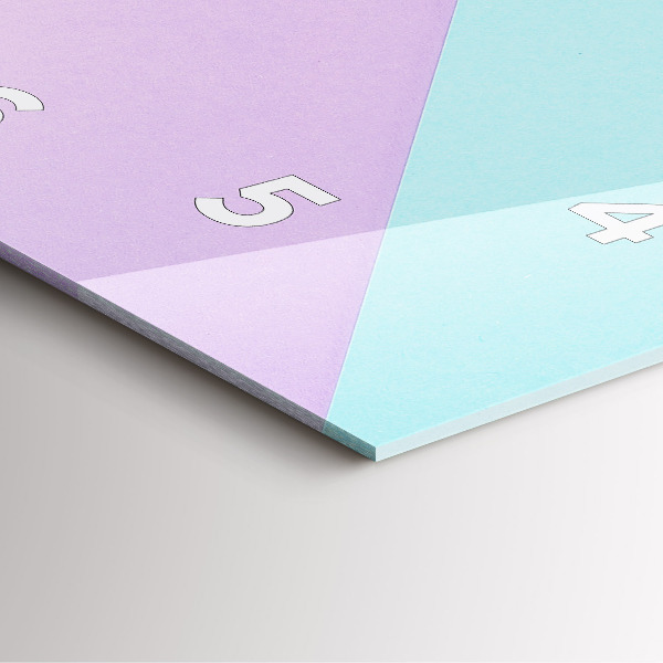 Kwadratowy zegar Pastelowy wzór