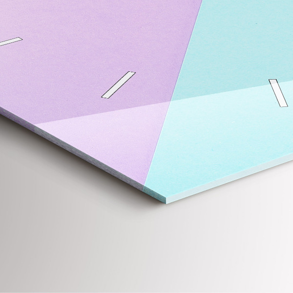 Kwadratowy zegar Pastelowy wzór