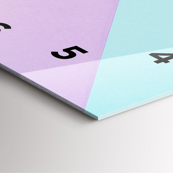 Kwadratowy zegar Pastelowy wzór