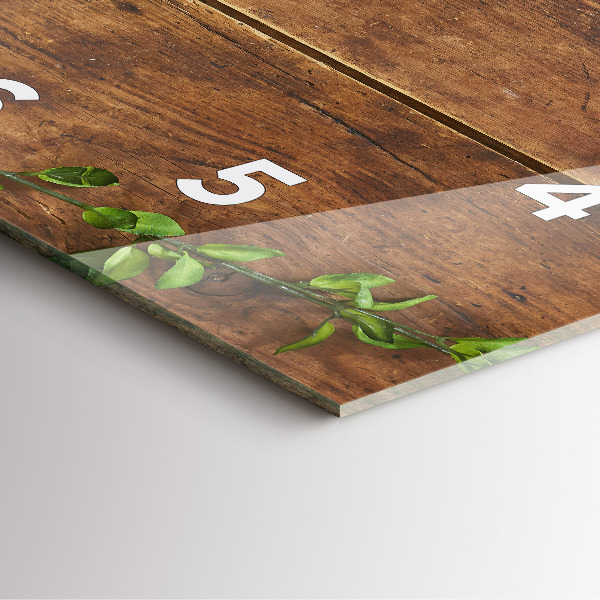 Kwadratowy zegar Rustykalne drewno