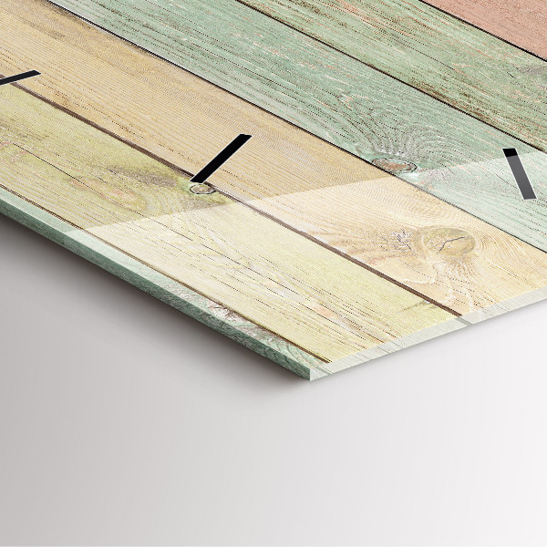 Kwadratowy zegar Kolorowe deski