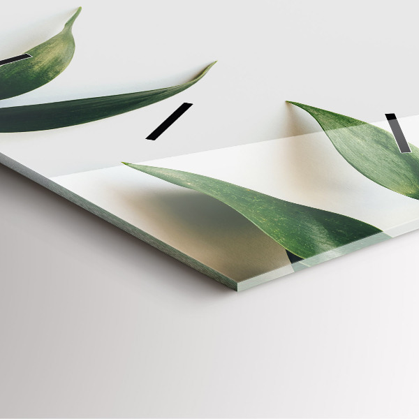 Kwadratowy zegar Ramka z liści