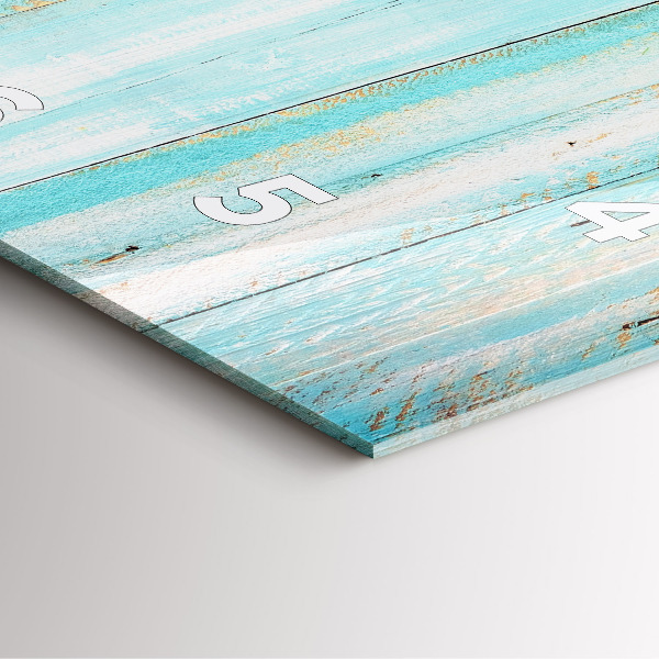 Kwadratowy zegar Niebieskie deski