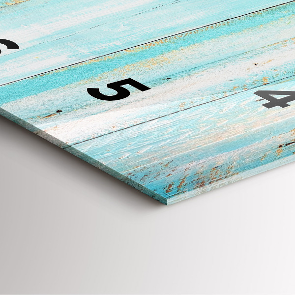 Kwadratowy zegar Niebieskie deski