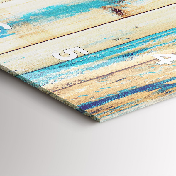 Kwadratowy zegar Porysowane drewno