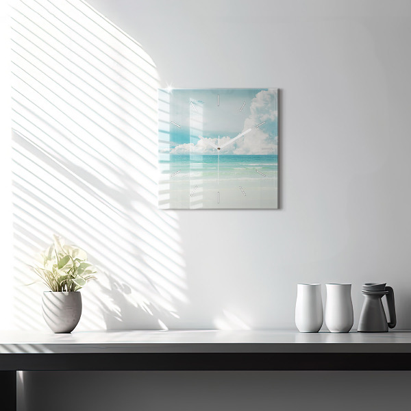 Kwadratowy zegar Krajobraz morze