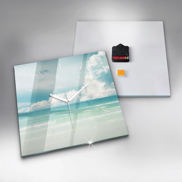 Kwadratowy zegar Krajobraz morze