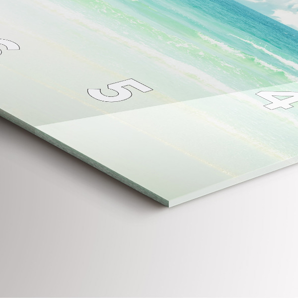 Kwadratowy zegar Krajobraz morze