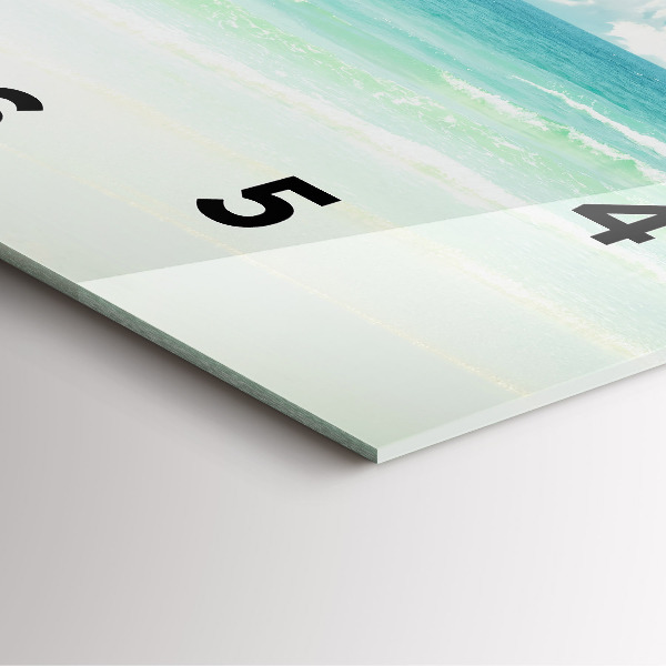 Kwadratowy zegar Krajobraz morze