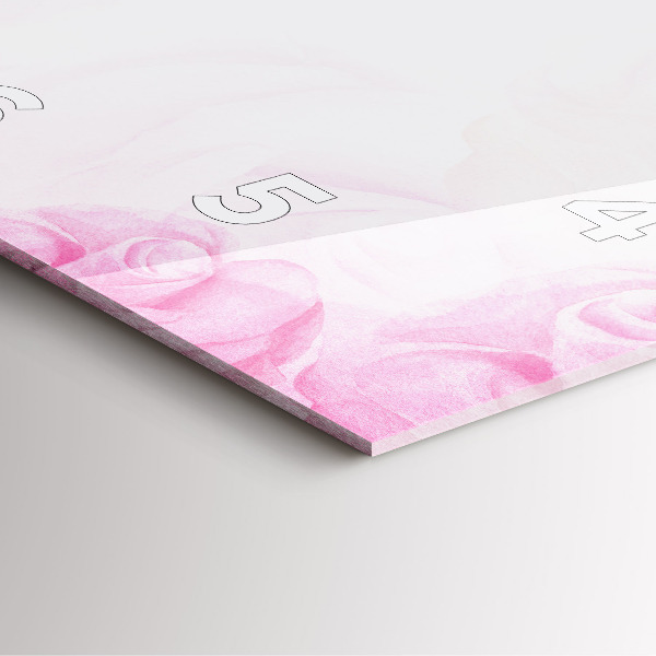 Kwadratowy zegar Róże abstrakcja