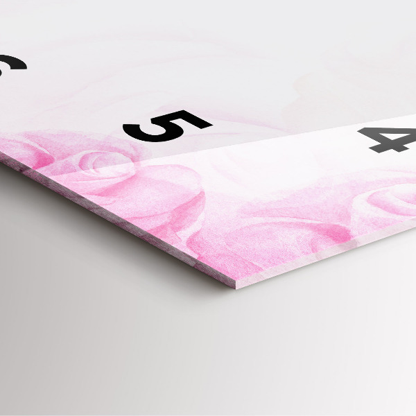 Kwadratowy zegar Róże abstrakcja