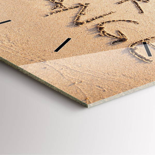 Kwadratowy zegar Cytat na plaży