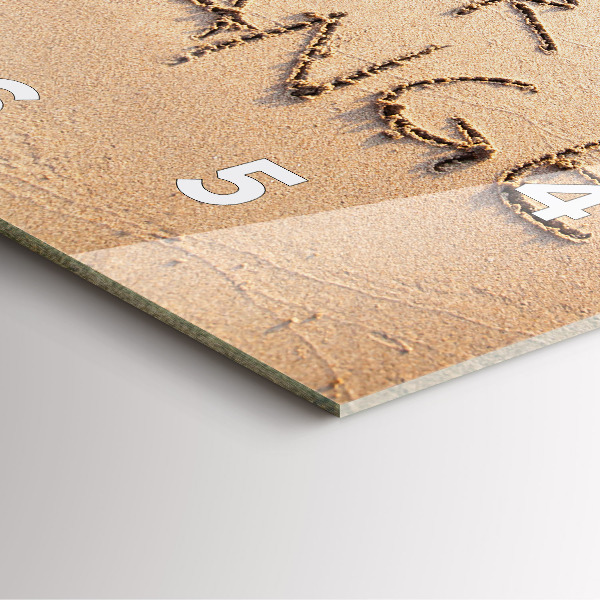 Kwadratowy zegar Cytat na plaży