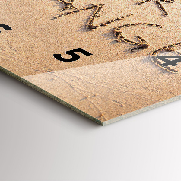 Kwadratowy zegar Cytat na plaży