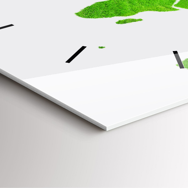 Kwadratowy zegar Mapa zielona trawa