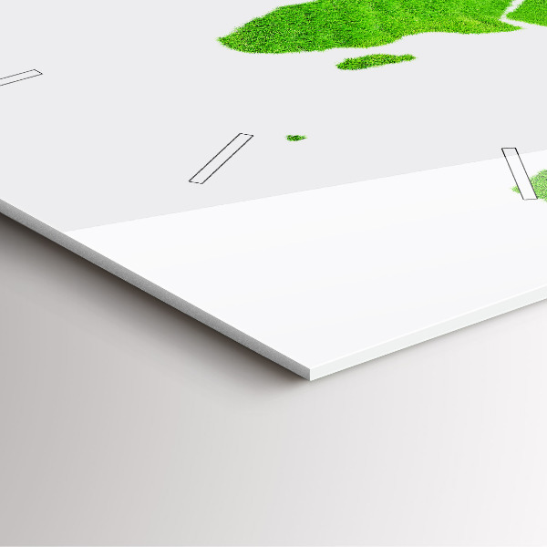 Kwadratowy zegar Mapa zielona trawa