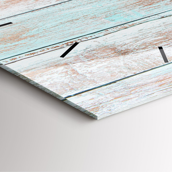 Kwadratowy zegar Pastelowe drewno