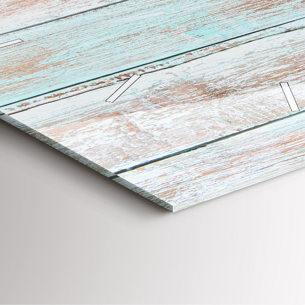 Kwadratowy zegar Pastelowe drewno